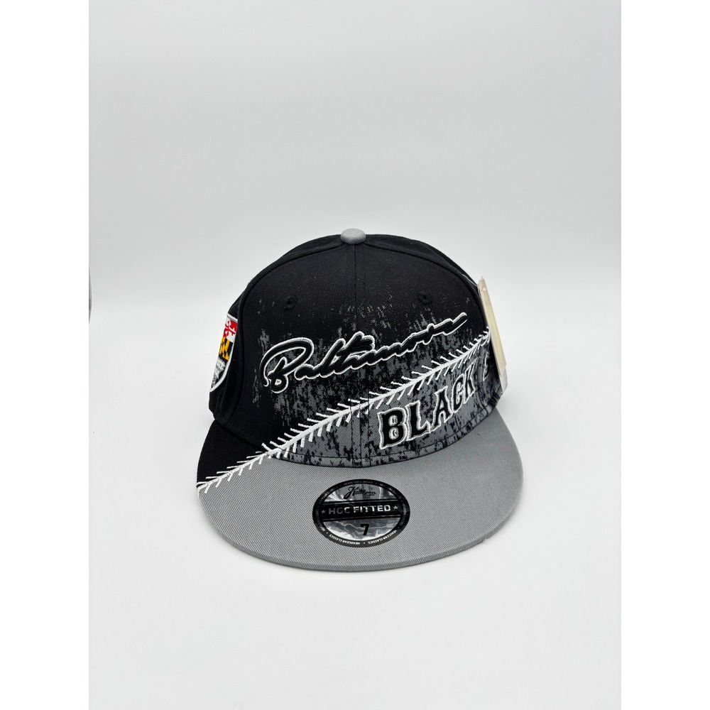 Headgear Classics Baltimore‎ Black Sox Negro League Fitted Hat Black Grey Size 7